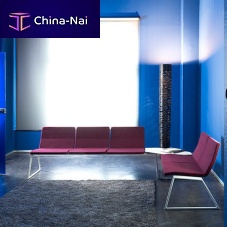 Contemporary bench BILDUcast aluminumoakfabric