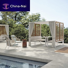 Contemporary dining table Alcovaaluminumaluminum basesquare