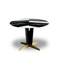 Contemporary table URANOmarbleiron baseround