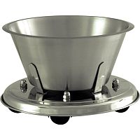 Trolley-mounted surgical basin stand H53stainless steel