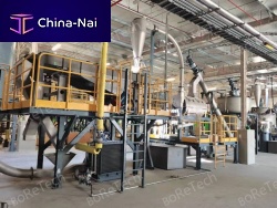 PET recycling line TL6000-04for bottleswith pelletizingmetal separation