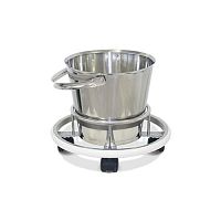 Trolley-mounted surgical basin stand HM.2052Astainless steel