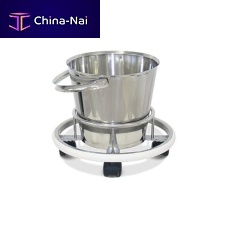 Trolley-mounted surgical basin stand HM.2052Astainless steel