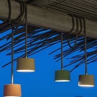 Pendant lamp Gaiateakpolyesterrope