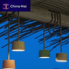 Pendant lamp Gaiateakpolyesterrope
