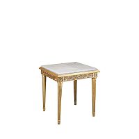 Classic side table MARIAmarblewooden basesquare