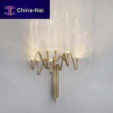 Original design wall light IL PEZZO 3indoorcrystalbrass