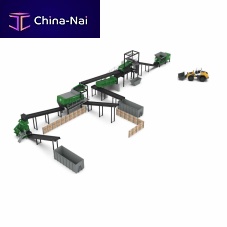 Mixed waste treatment plant RDF with separatorswith shredder