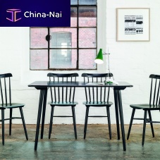 Contemporary dining table IronicabeechMDFbeech base