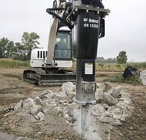 Hydraulic breaker for excavatorsvertical