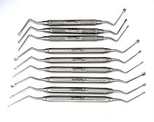 Dental surgery curette LXC-9boneLucascurved