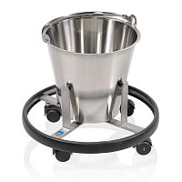 Trolley-mounted surgical basin stand stayClean