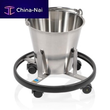Trolley-mounted surgical basin stand stayClean
