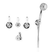 Double-handle shower mixer tap 8357/8358 SERIESbuilt-inchromed metalbathroom