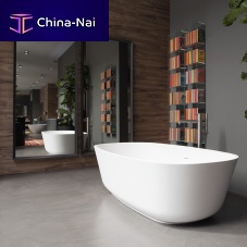 Oval bathtub BAAfree-standingby Carlo ColomboSolid Surface