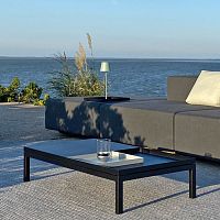 Contemporary coffee table TRUEstainless steelstainless steel baserectangular