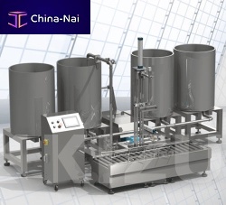 Automatic filler multi-containerfor liquidslinear