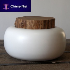 Original design coffee table CHAMPIGNONoakresinround