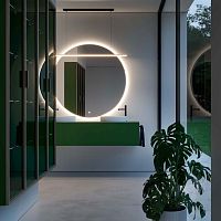Wall-mounted bathroom mirror LAPcontemporaryroundvertical