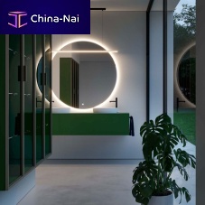 Wall-mounted bathroom mirror LAPcontemporaryroundvertical