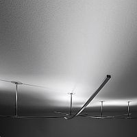 Contemporary ceiling light ALBATROS linearbrasschromed metal