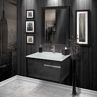 Wall-hung washbasin cabinet 1802 woodencontemporarywithout door