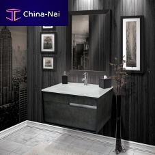 Wall-hung washbasin cabinet 1802 woodencontemporarywithout door