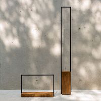 Floor-standing lamp CASILDA Lstainless steelirokocontemporary