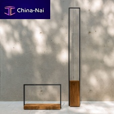 Floor-standing lamp CASILDA Lstainless steelirokocontemporary
