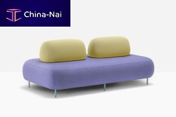 Upholstered sofa buddy oasi 208-209 contemporaryfabricgray