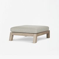 Contemporary ottoman MALIBUfabricwoodengarden