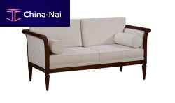 Louis Philippe style sofa BELLAGIO : HENRY 1615fabricbeigebeech
