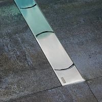 Stainless steel linear shower drain CHROME
