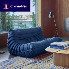 Contemporary sofa TOGOfabricleatherbrown