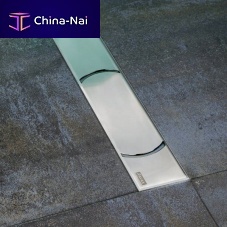 Stainless steel linear shower drain CHROME