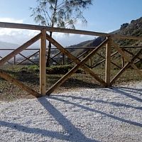 Fence with panels residentialwoodenstraight
