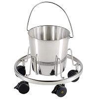 Trolley-mounted surgical basin stand #KBM12stainless steel