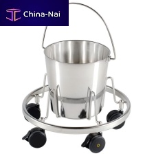 Trolley-mounted surgical basin stand #KBM12stainless steel