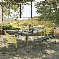 Contemporary table WEEK-ENDpainted aluminumpainted aluminum baserectangular