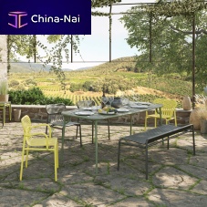 Contemporary table WEEK-ENDpainted aluminumpainted aluminum baserectangular