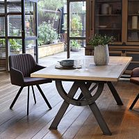 Traditional table PASSERELLEmetalmetal baserectangular