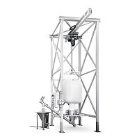 Vibrating big bag unloading machine with lifting devicegranulespowder