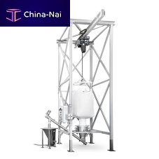 Vibrating big bag unloading machine with lifting devicegranulespowder