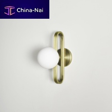 Contemporary wall light CIME indoorbrasssteel