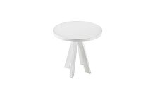 Contemporary side table A.NGELO marblelacquered woodround