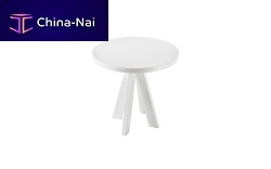 Contemporary side table A.NGELO marblelacquered woodround