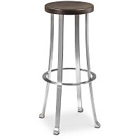 Contemporary bar stool DIVINOoakstainless steel base4-legged