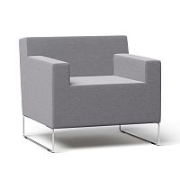 Contemporary armchair JAMMYfabricstainless steelwith removable cushion