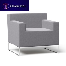 Contemporary armchair JAMMYfabricstainless steelwith removable cushion