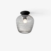 Contemporary ceiling light BLOWN roundblown glassmetal